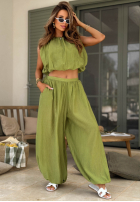 Komplet top i spodnie Pretty Jasmine żółty