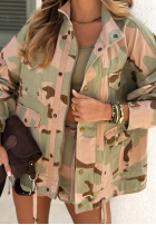 Bawełniana kurtka moro z kieszeniami City Alley khaki