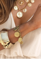 Bransoletka łańcuszek z monetami Falling Gold złota