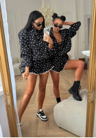 Koszula w groszki Dot Romance czarna