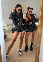 Koszula w groszki Dot Romance czarna