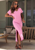 Sukienka z dekoltem Your Own Life czekoladowa