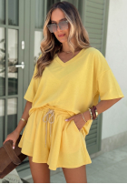 Komplet dresowy T-shirt i krótkie spodenki Willy żółty