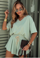 Komplet dresowy T-shirt i krótkie spodenki Willy żółty