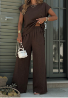 Komplet bluzka i spodnie Glow Mood ecru