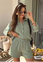 Muślinowe krótkie Shorts Campfire Oasis pistachio green