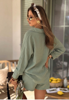 Muślinowa koszula Elisabetta pistacjowa