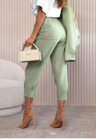 Materiałowe spodnie Laura czarne