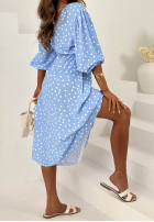 Sukienka midi w groszki Guava biała