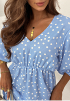 Sukienka midi w groszki Guava biała