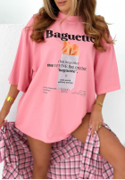 T-shirt z nadrukiem Baguette żółty