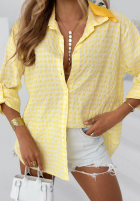 Koszula w kratę Just Believe żółta