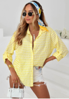 Koszula w kratę Just Believe żółta