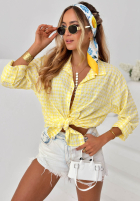 Koszula w kratę Just Believe żółta