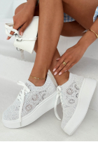Koronkowe trampki Bianco białe