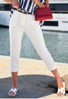 Sunny Bari ecru cotton cigarette pants