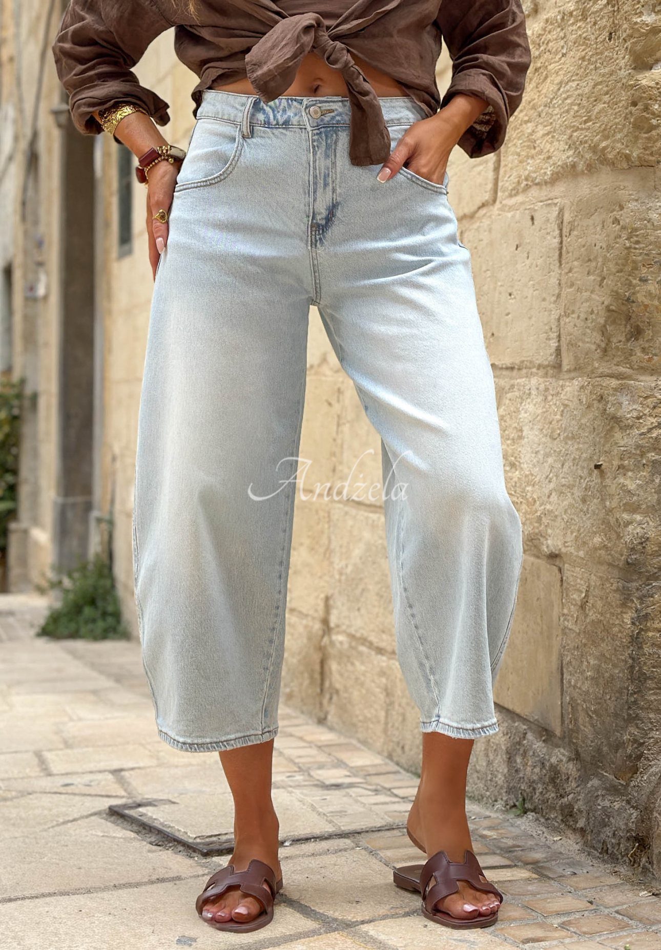 Let It Flow Light Blue Balloon Jeans