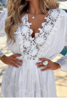 Haftowana sukienka z koronką boho Summer Lady biała
