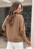 Bawełniana bluza w groszki Dot Dream czekoladowa