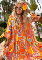 Wzorzysta Dress Magnala Sierra in orange