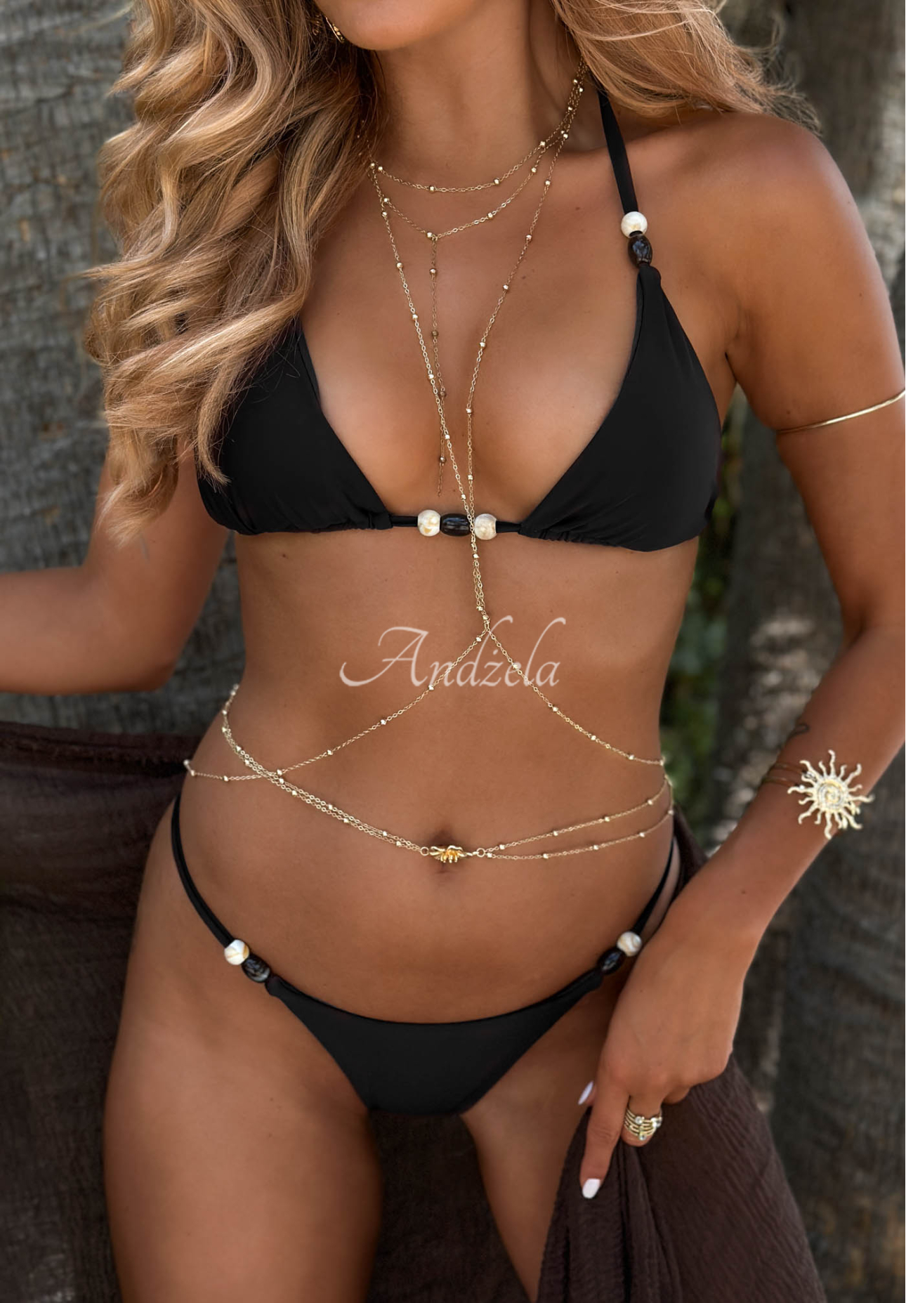 Dwuczęściowy kostium kąpielowy bikini Barbados Beach czarny