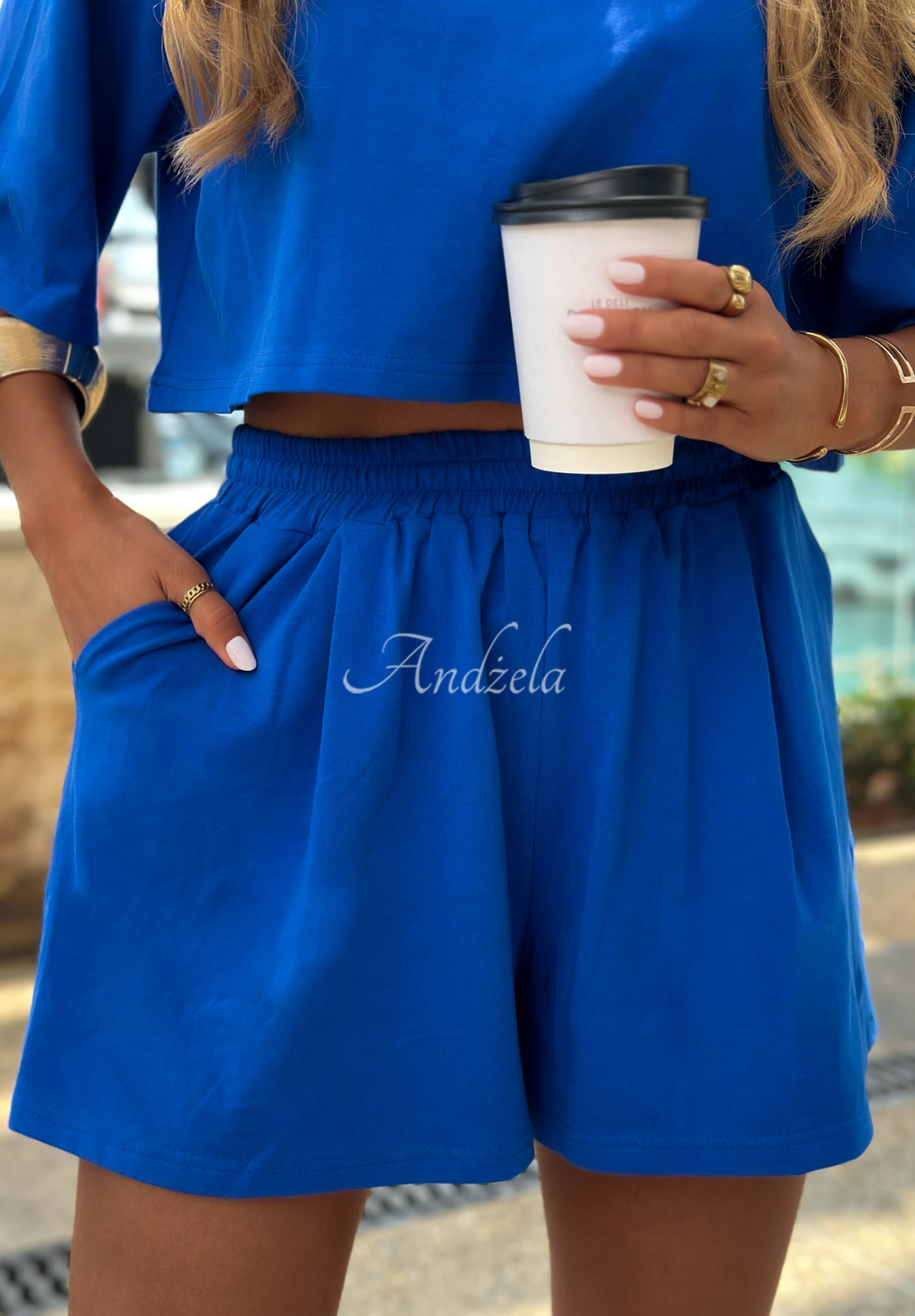 Krótkie bawełniane Shorts Energy Vibes cobalt