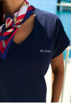 Bawełniany T-shirt z nadrukiem M Ocean Club granatowy