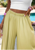 Wiskozowe spodnie wide leg Letter To Summer oliwkowe