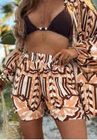 Krótki kombinezon Tobago Sands beżowo-czekoladowy