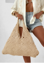 Ażurowy top boho Moana beżowy