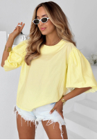 Bluzka z bufkami Sweet Summer granatowa
