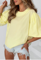 Bluzka z bufkami Sweet Summer granatowa