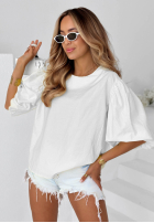 Bluzka z bufkami Sweet Summer granatowa