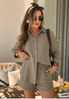 Muślinowa Shirt Elisabetta olive green