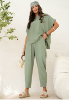 Bluzka oversize z kieszeniami Bright Breeze beżowa