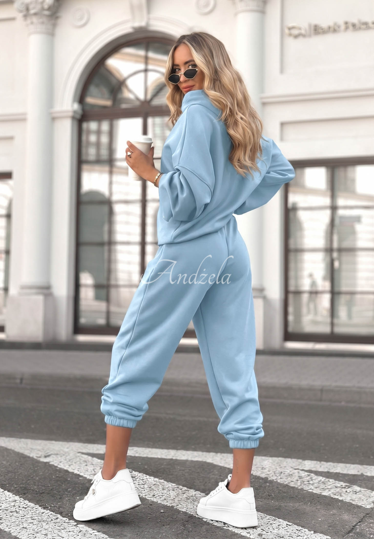 Remember About You sky blue viscose tracksuit set