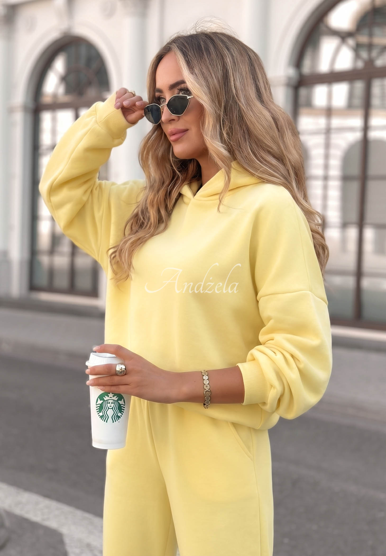 Viscose tracksuit set, butter yellow, Remember About You