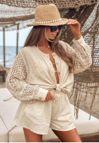 Ażurowa koszula boho Costarican ecru