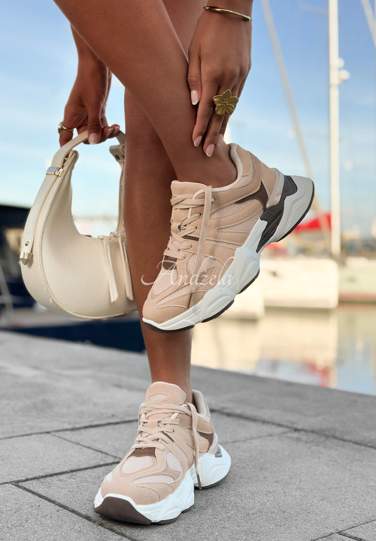 Sneakersy Follow Me mokka