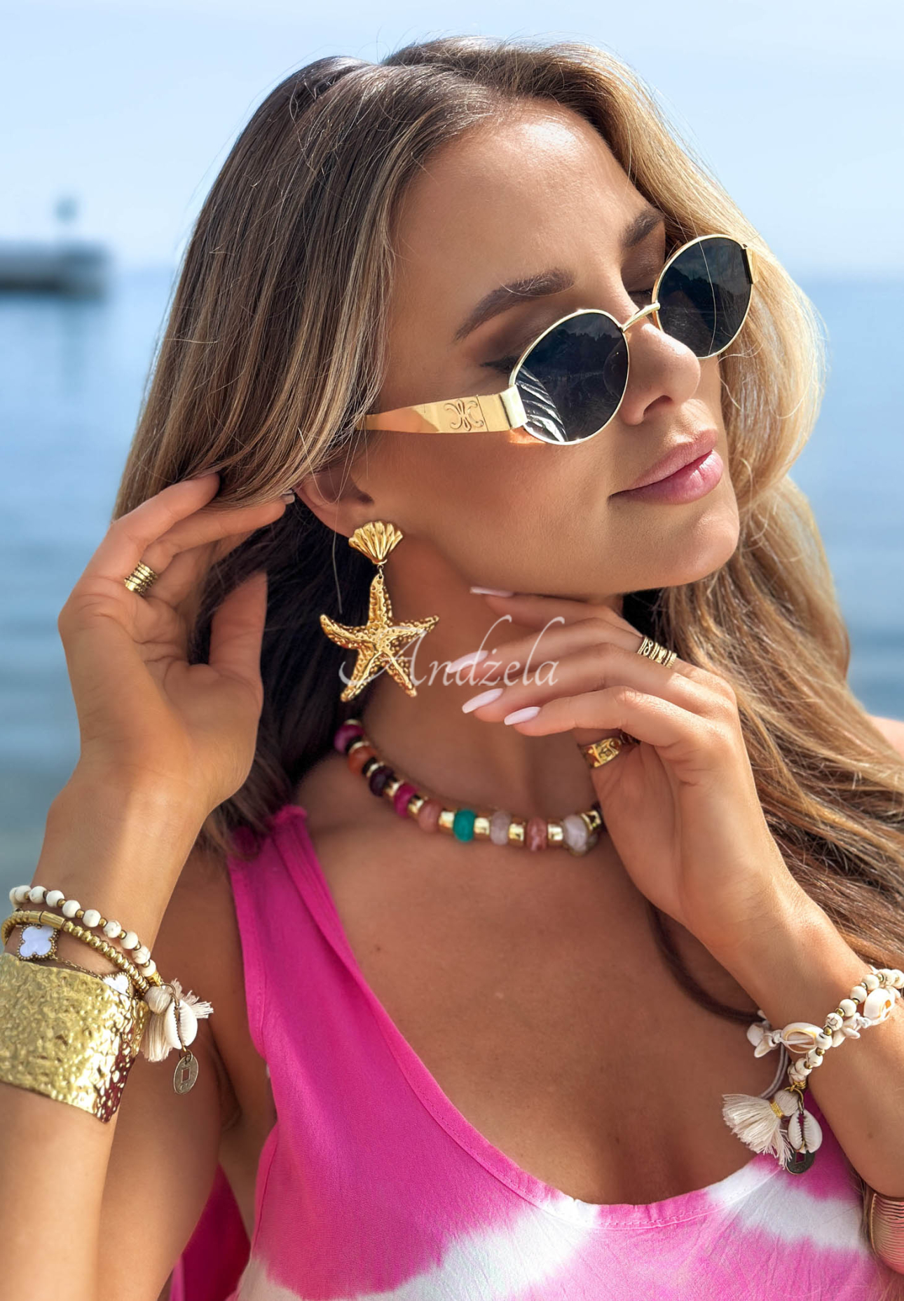 Ocean Star Gold Starfish Earrings