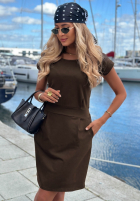 Sukienka mini Sun Days khaki