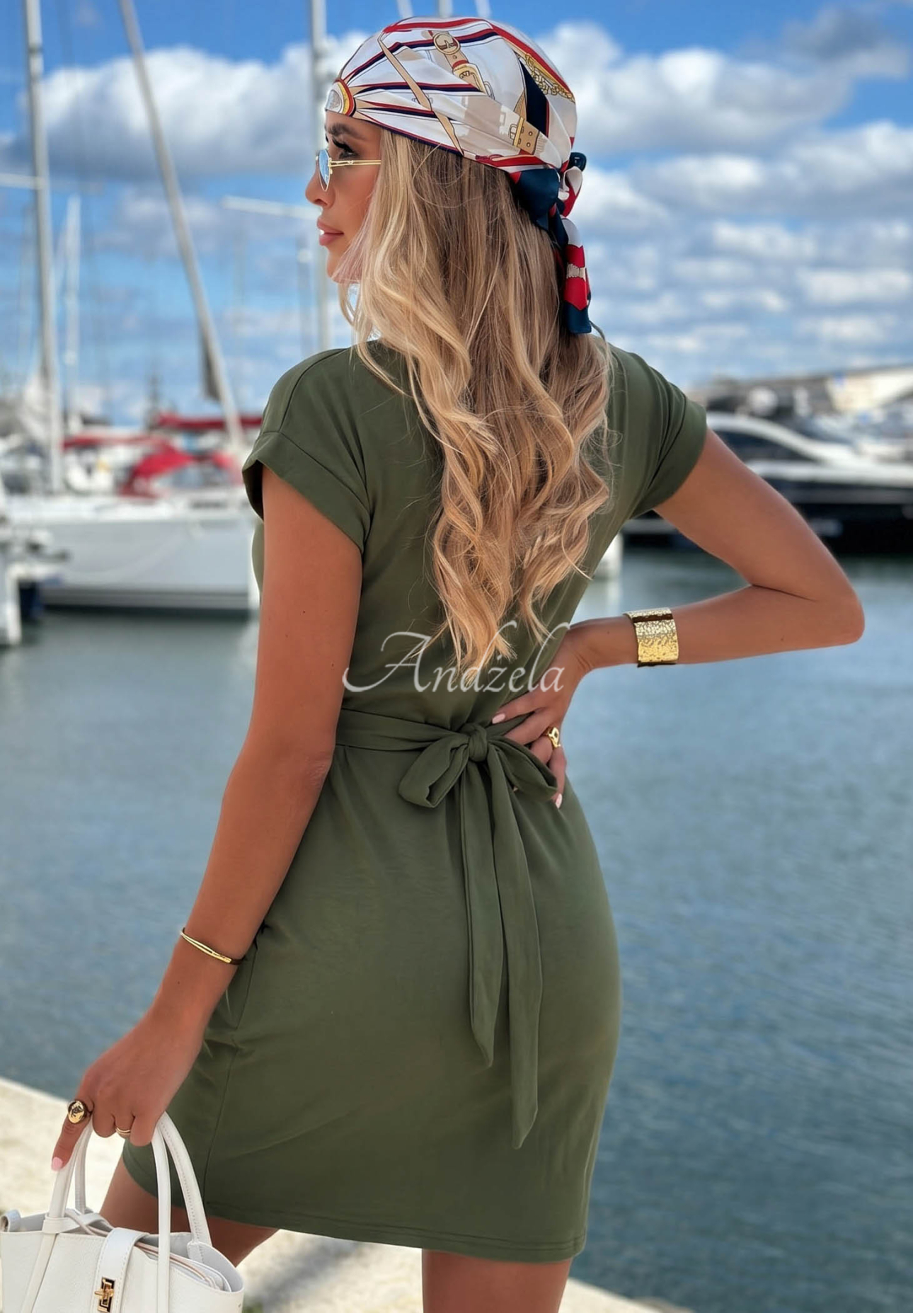 Sun Days Khaki Cotton Mini Dress