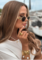 Pierścionek z kulkami Golden Mood złoty
