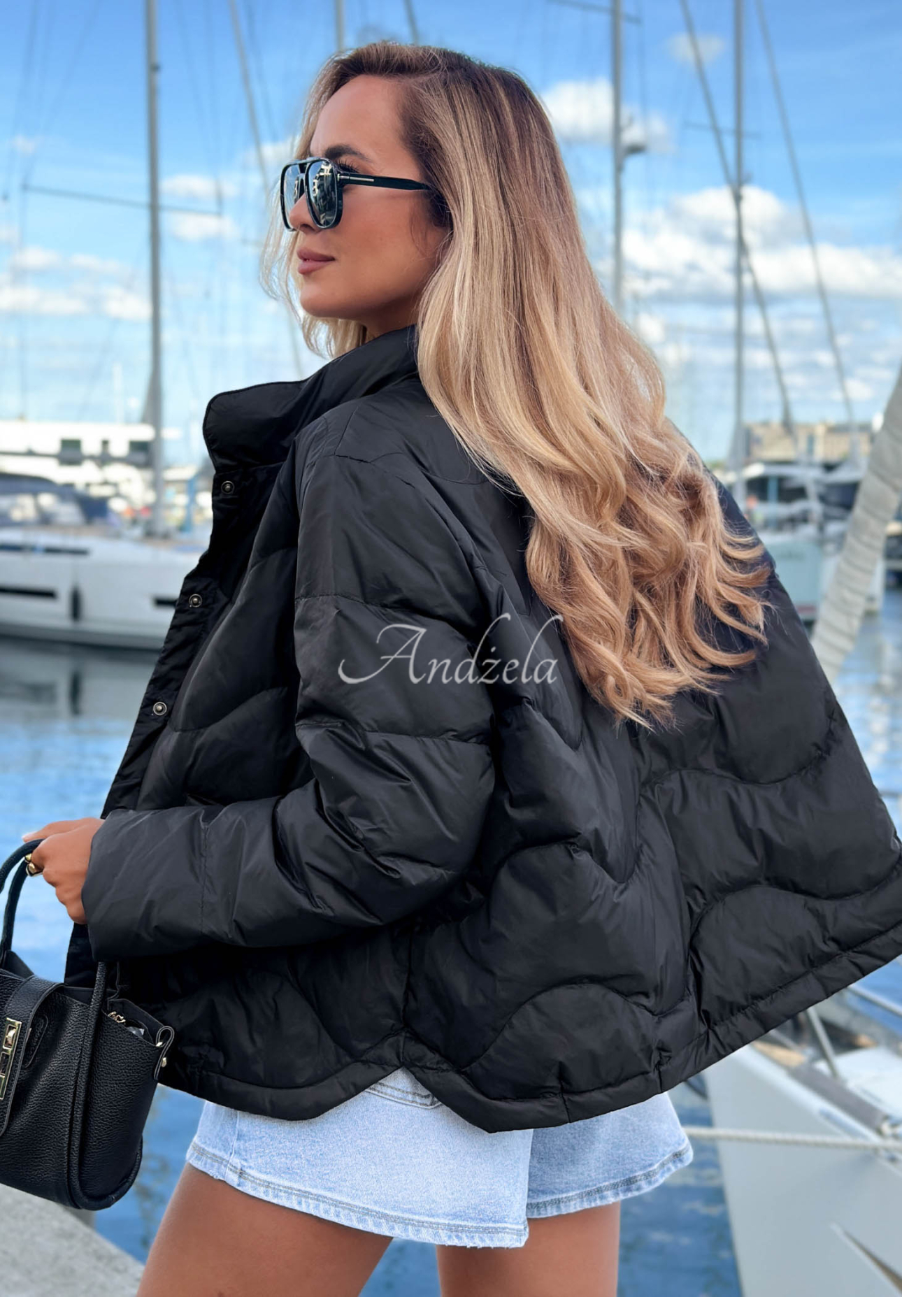 Last Thing short down jacket black