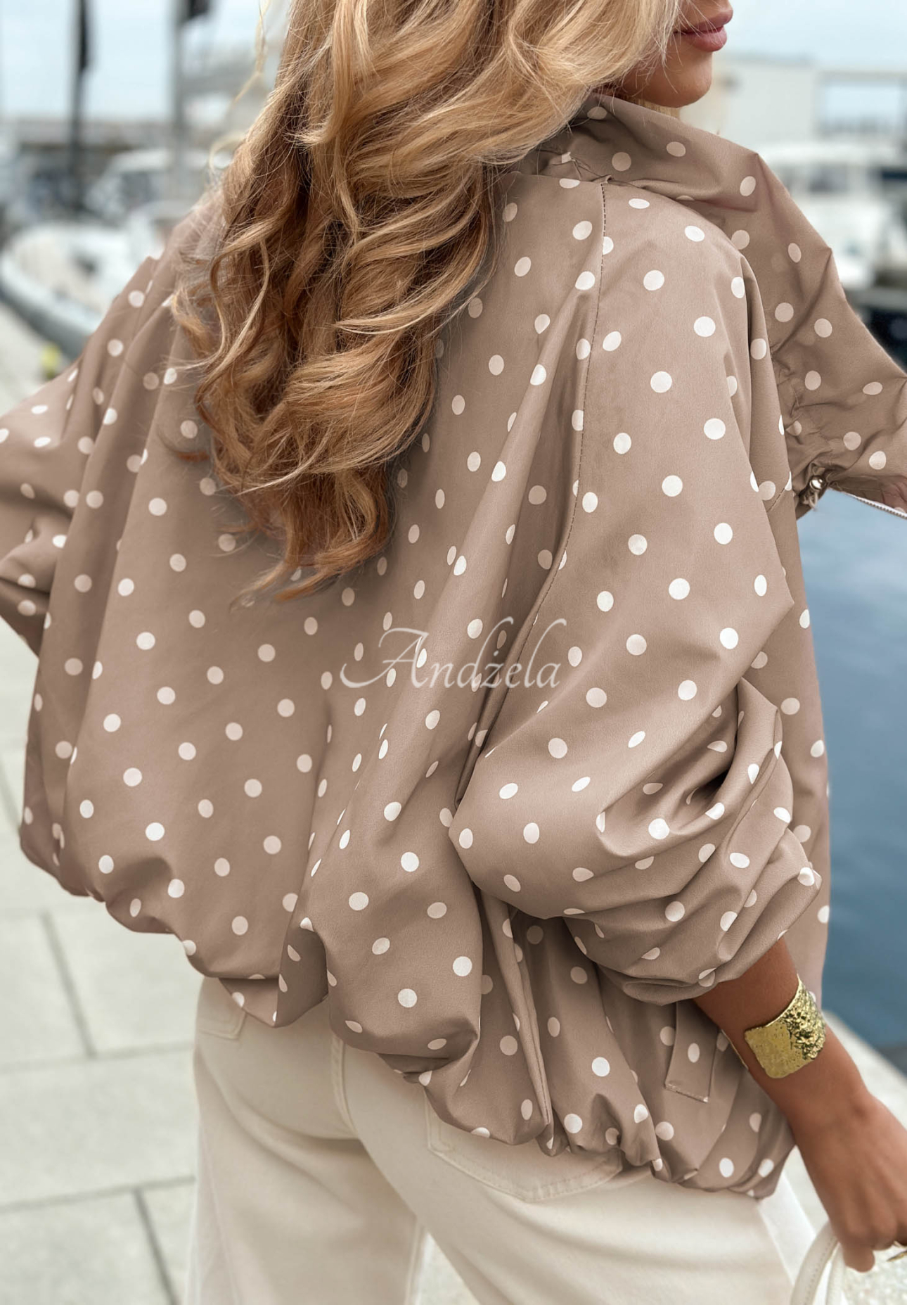 Lekka Jacket w Spots Dotty Mood Mocha