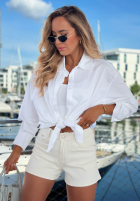 Jeansowe szorty Summer Core ecru