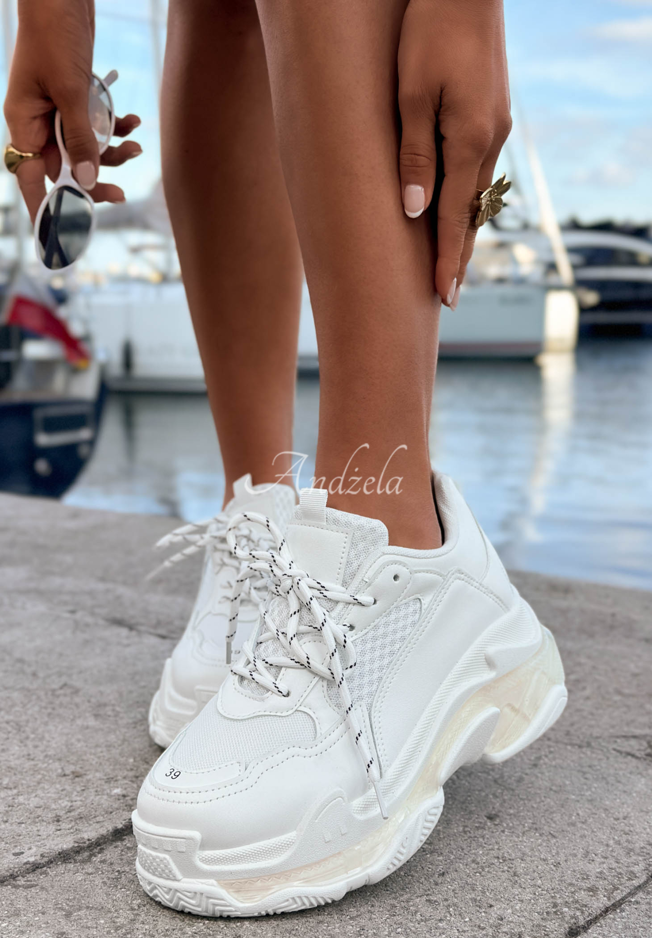 Summer Run Sneakers in Ecru