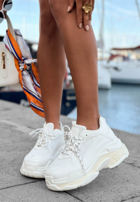 Summer Run Sneakers in Ecru