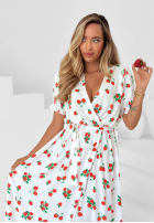 Sukienka z paskiem w truskawki Strawberry Kiss czarna