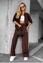 Tracksuit set sweatshirt and pants Tell Me Later chocolate
